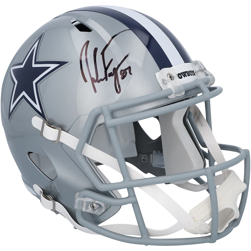 Casque réplique autographié par Jake Ferguson des Dallas Cowboys
