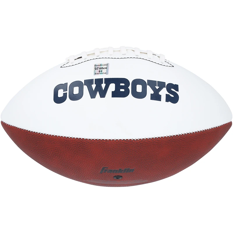 Ballon de football Franklin White Panel autographié par Jason Witten des Dallas Cowboys