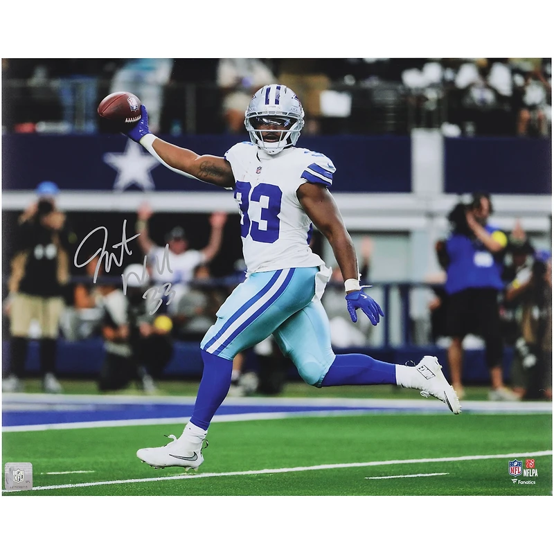 Javonte Williams Dallas Cowboys Autographed 16" x 20" Touchdown Run Photograph