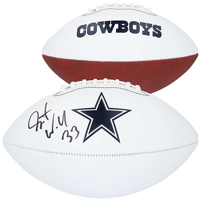 Javonte Williams Dallas Cowboys Autographed Franklin White Panel Football  