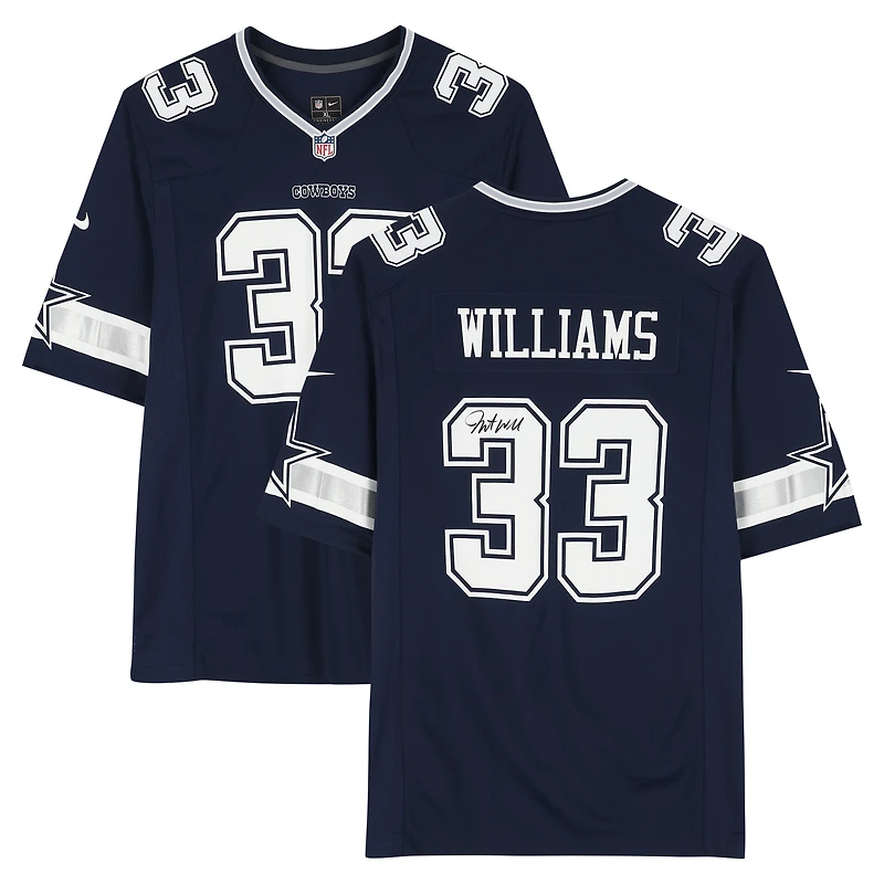 Javonte Williams Dallas Cowboys Autographed Navy Nike Game Jersey  