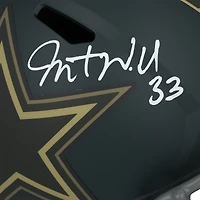 Casque réplique Riddell 2025 Salute To Service, autographié par Javonte Williams des Dallas Cowboys