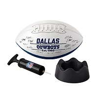 Ballon de football américain autographié des Dallas Cowboys 2025 (Logo Brands)