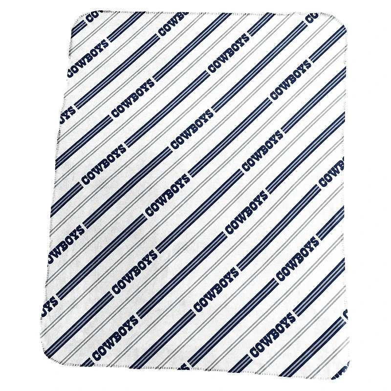 Logo Brands Dallas Cowboys 50" x 60" Classic Vertical Stripe Fleece Throw Blanket