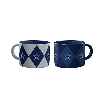 Logo Brands Dallas Cowboys Two-Pack Diamond Mug Set