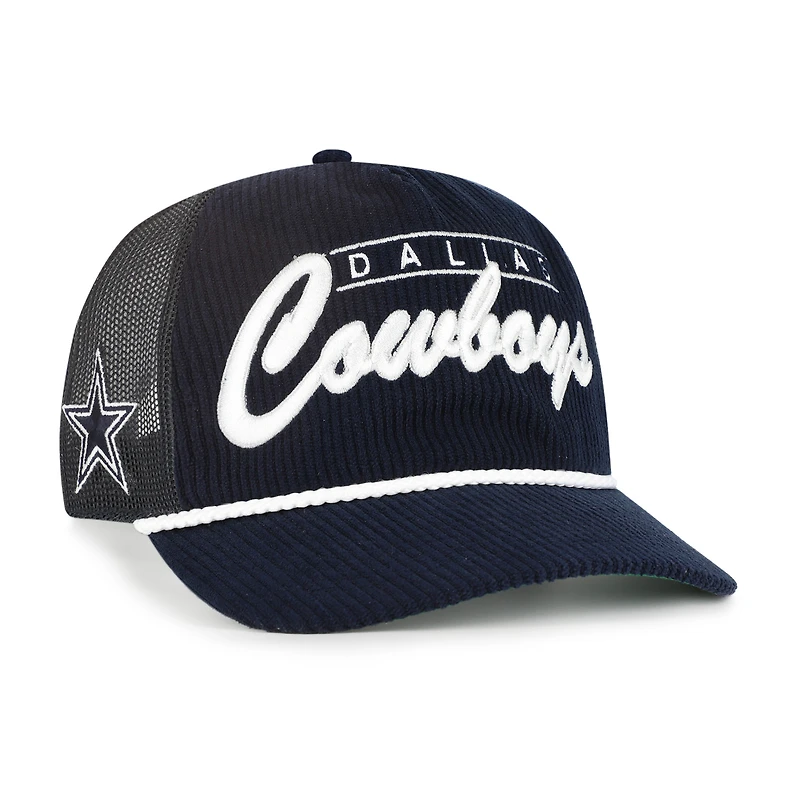 Casquette décontractée en velours côtelé pour homme '47, bleu marine, Dallas Cowboys, double en-tête