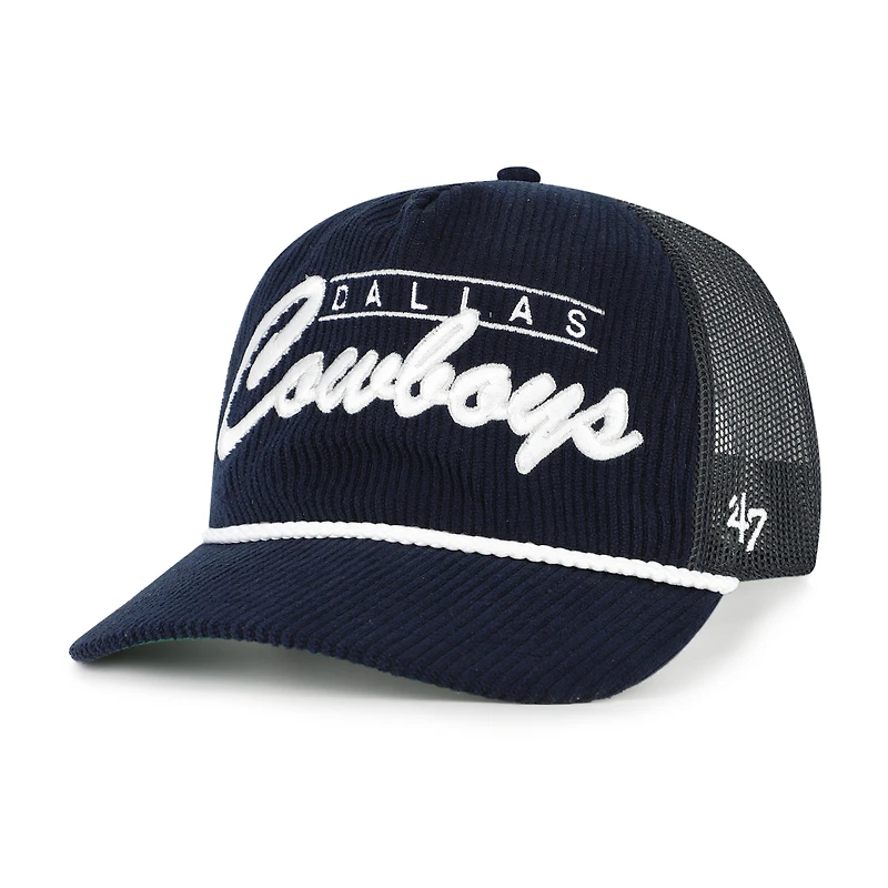 Men's '47  Navy Dallas Cowboys Double Header Relaxed Corduroy Hitch Hat