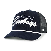 Men's '47  Navy Dallas Cowboys Double Header Relaxed Corduroy Hitch Hat