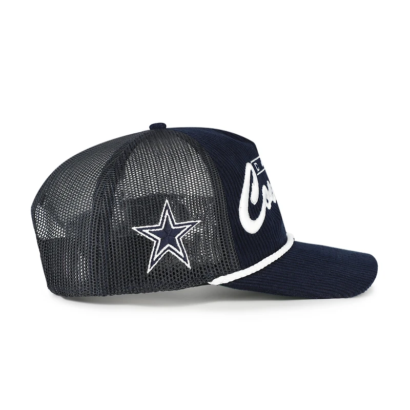 Men's '47  Navy Dallas Cowboys Double Header Relaxed Corduroy Hitch Hat