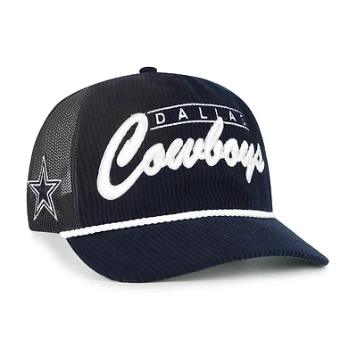 Casquette décontractée en velours côtelé pour homme '47, bleu marine, Dallas Cowboys, double en-tête
