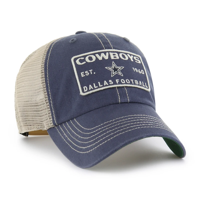 Casquette ajustable Wabash Trucker Clean Up bleu marine '47 pour homme des Cowboys de Dallas