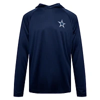 Sweat à capuche raglan Solar Stream Omni-Wick bleu marine Columbia pour homme des Cowboys de Dallas
