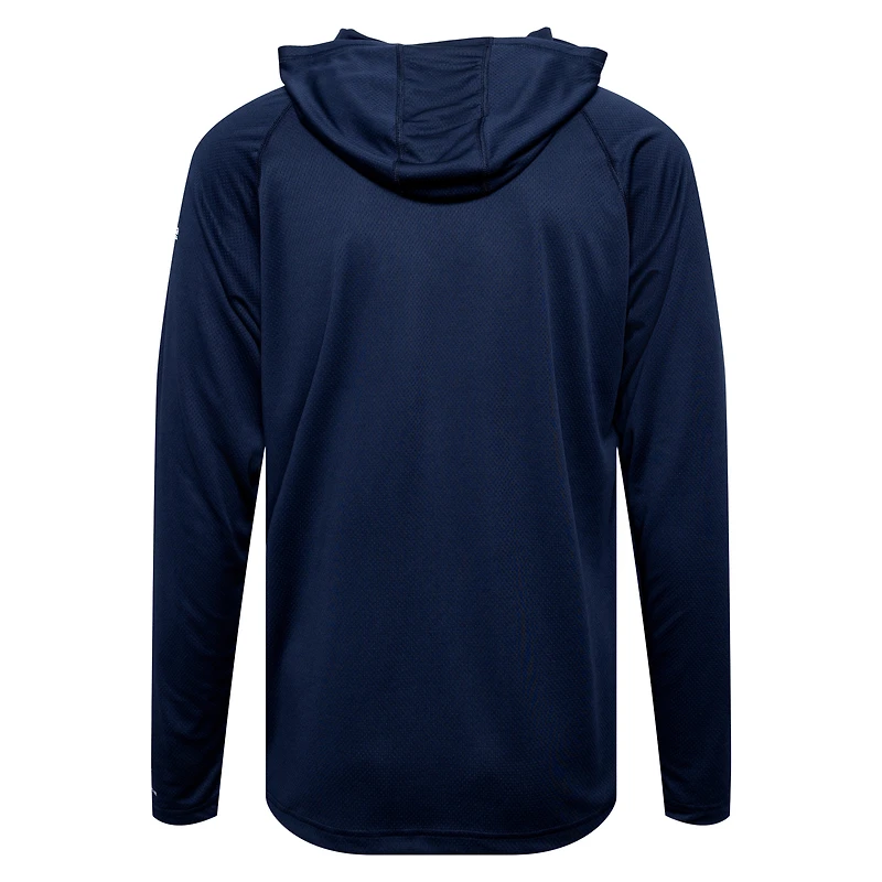 Sweat à capuche raglan Solar Stream Omni-Wick bleu marine Columbia pour homme des Cowboys de Dallas