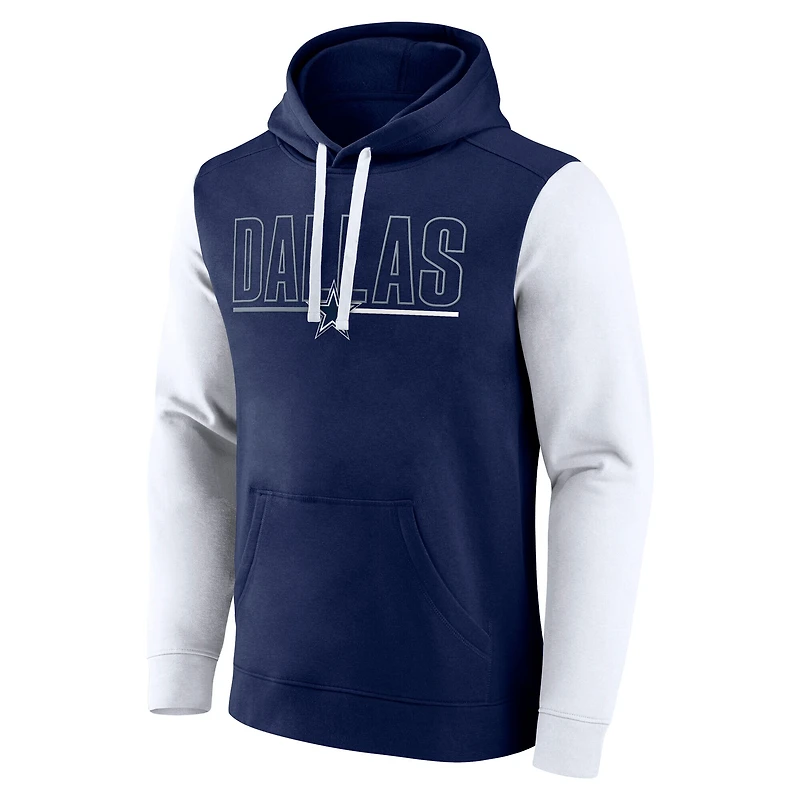 Sweat à capuche enfiler Fanatics bleu marine Dallas Cowboys Big & Tall Outline pour hommes