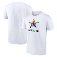 Men's Fanatics  White Dallas Cowboys Pride Logo T-Shirt