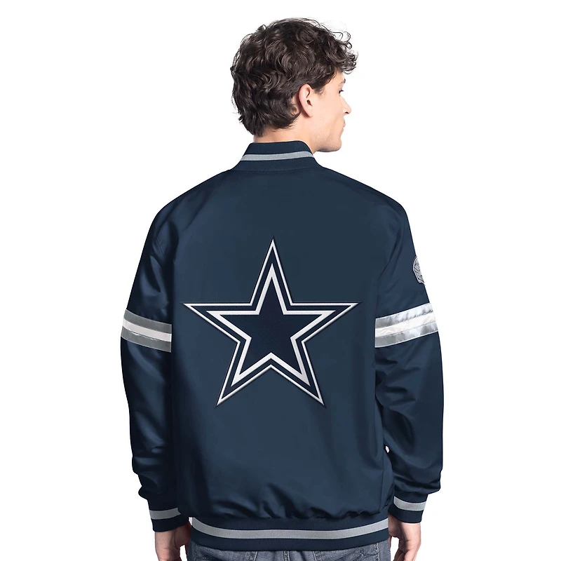 Men's G-III Sports by Carl Banks  Navy Dallas Cowboys Scout Full-Snap Varsity Jacket