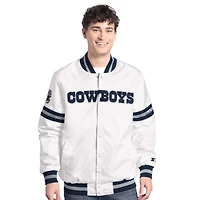 Men's G-III Sports by Carl Banks  White Dallas Cowboys Scout Full-Snap Varsity Jacket