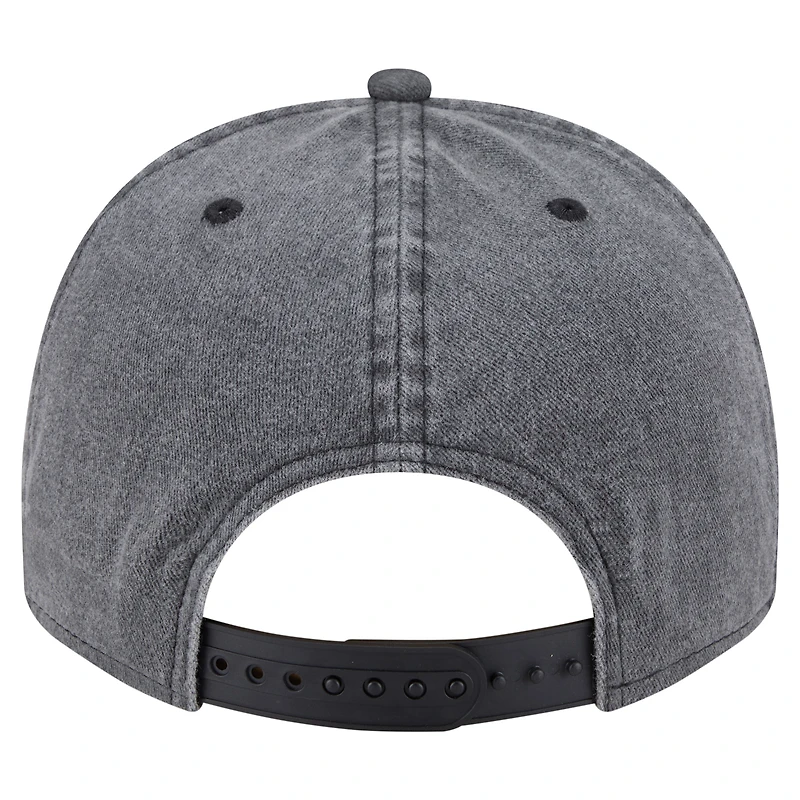 Men's New Era  Black Dallas Cowboys Throwback Washed A-Frame 9FIFTY Snapback Hat