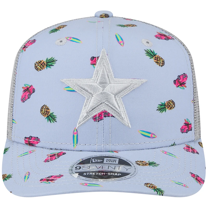 Casquette ajustable 9SEVENTY gris Dallas Cowboys Adventure Surfboard de New Era pour homme