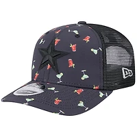 Men's New Era  Navy/Black Dallas Cowboys Adventure Drinks Pattern 9SEVENTY Stretch-Snap Hat