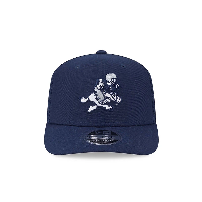 Casquette camionneur extensible à bouton-pression 9SEVENTY bleu marine des Cowboys de Dallas New Era pour homme