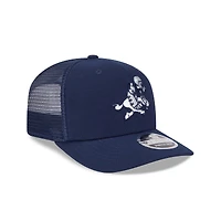 Casquette camionneur extensible à bouton-pression 9SEVENTY bleu marine des Cowboys de Dallas New Era pour homme
