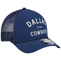 Men's New Era  Navy Dallas Cowboys Active Minimalist M-Crown A-Frame 9FORTY Adjustable Hat