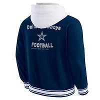 Veste à capuche boutons-pression complète pour homme NFL x Darius Rucker Collection par Fanatics bleu marine Dallas Cowboys