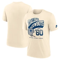 T-shirt Nike Natural Dallas Cowboys Rewind Tri-Blend pour homme