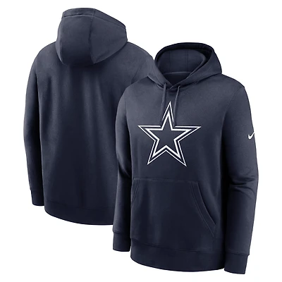 Men's Nike  Navy Dallas Cowboys Club Fleece Logo Pullover Hoodie