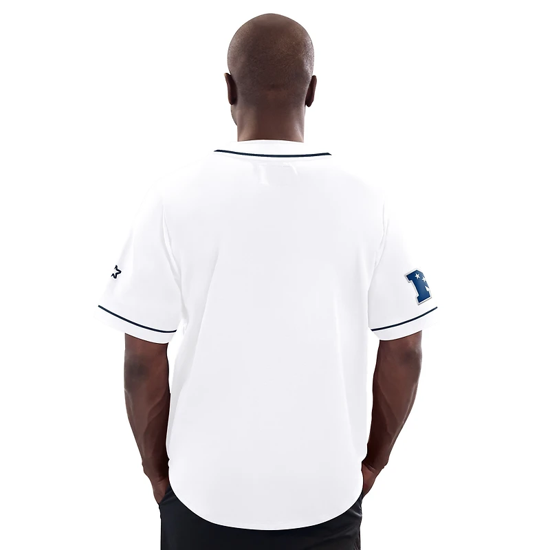 Men's Starter  White Dallas Cowboys Button-Up Top