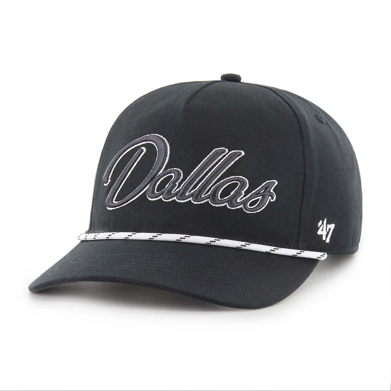 Casquette ajustable noire Dallas Cowboys Overhand Speckle Hitch pour homme '47