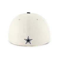 Men's '47 Cream Dallas Cowboys Crosstown Franchise Two-Tone Relaxed Flex Hat
