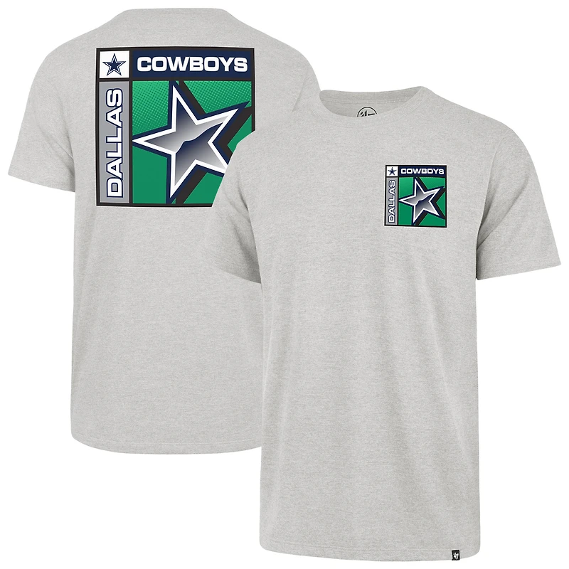 T-shirt Franklin chromé gris chiné « 47 » pour homme des Cowboys de Dallas