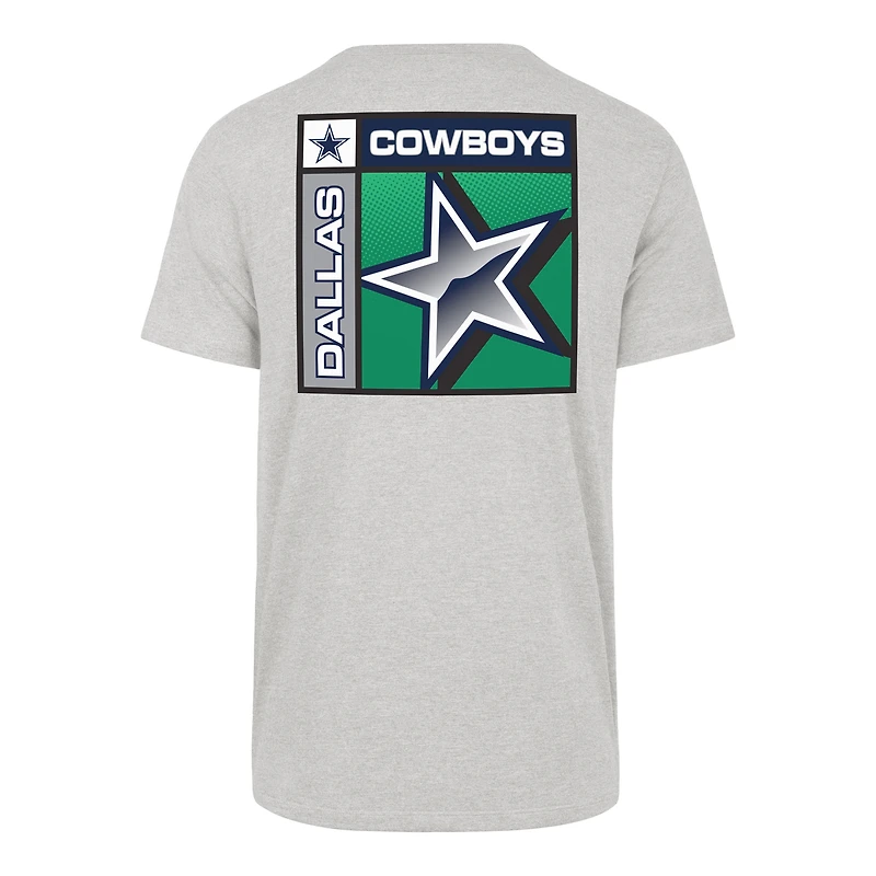 Men's '47  Heather Gray Dallas Cowboys Chrome Plate Franklin T-Shirt