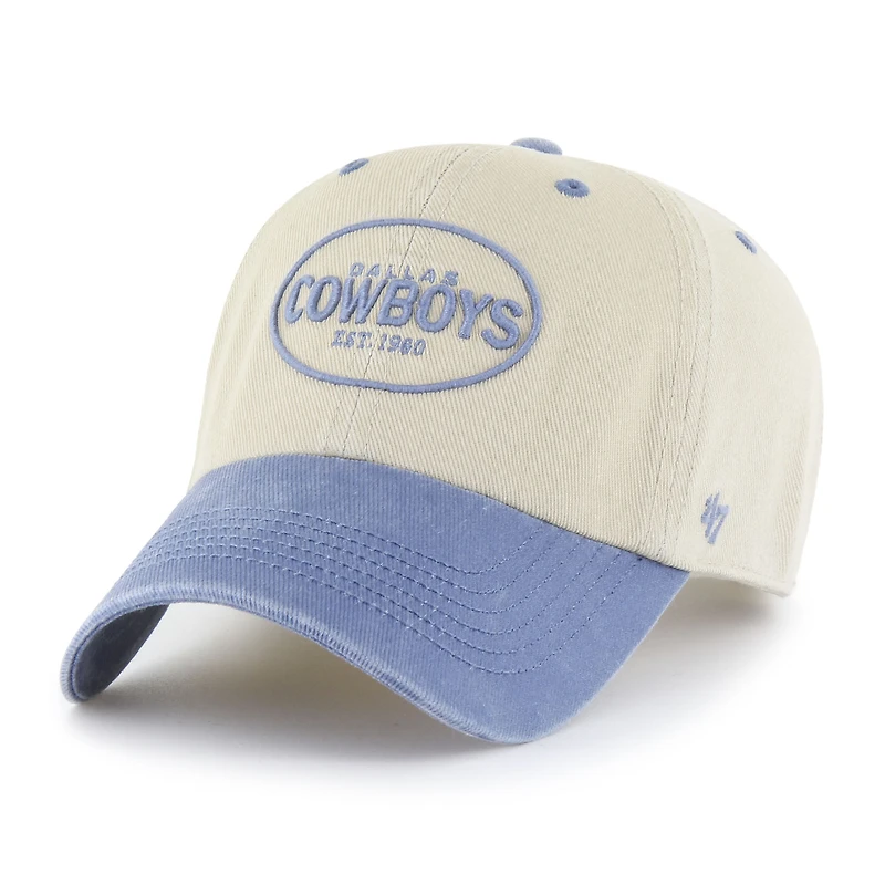 Men's '47  Khaki Dallas Cowboys Breaking Trail Clean Up Adjustable Hat