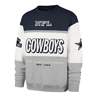 Men's '47 Navy/Gray Dallas Cowboys Breeze Maximalist Sweatshirt