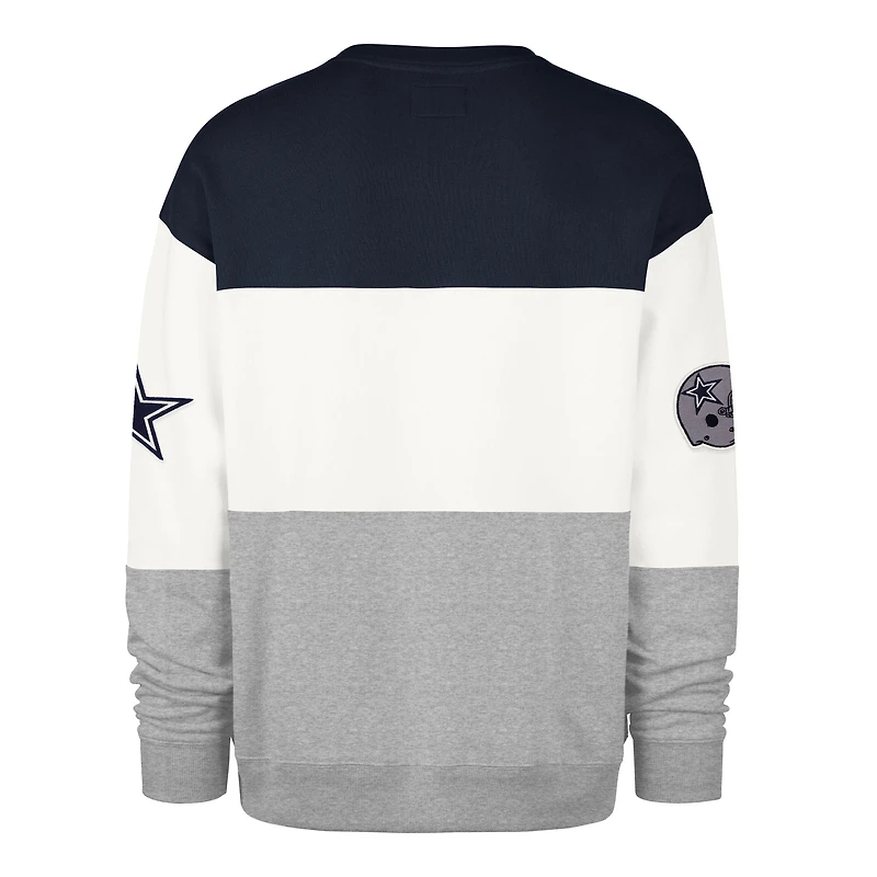 Men's '47 Navy/Gray Dallas Cowboys Breeze Maximalist Sweatshirt