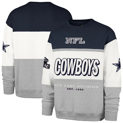 Sweat-shirt maximaliste Breeze '47 bleu marine/gris des Cowboys de Dallas pour homme