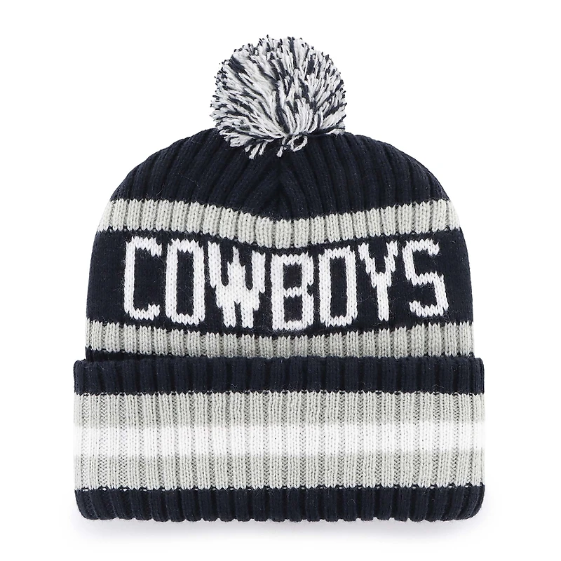 Men's '47 Navy Dallas Cowboys Bering Cuffed Knit Hat with Pom