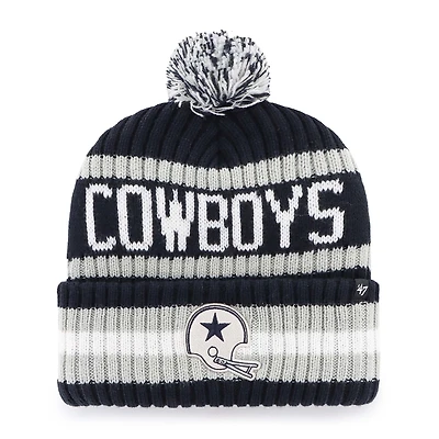 Men's '47 Navy Dallas Cowboys Bering Cuffed Knit Hat with Pom