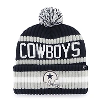 Men's '47 Navy Dallas Cowboys Bering Cuffed Knit Hat with Pom