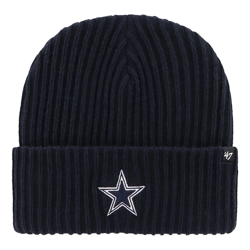 Bonnet en tricot à revers bleu marine Dallas Cowboys Harbor '47 pour homme