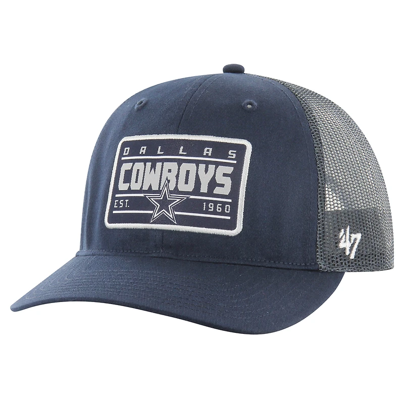 Casquette réglable '47 bleu marine Dallas Cowboys Hardline Trucker pour hommes