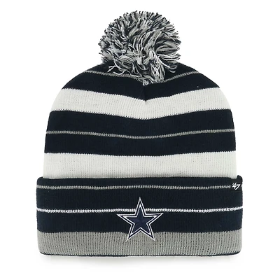 Men's '47 Navy Dallas Cowboys Powerline Cuffed Knit Hat with Pom