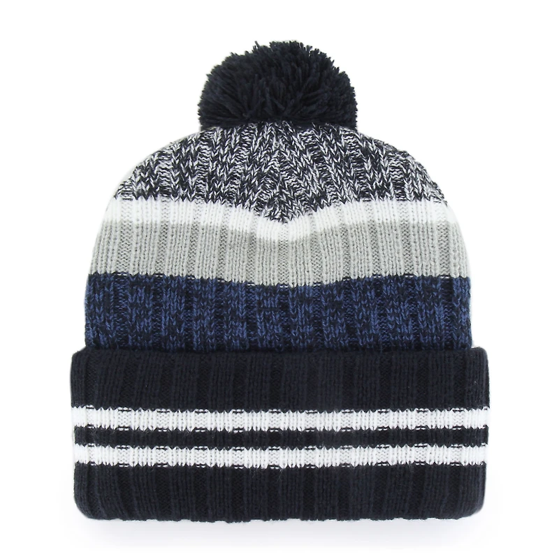 Bonnet tricoté à revers et pompon bleu marine Dallas Cowboys '47 pour homme