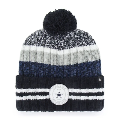 Men's '47 Navy Dallas Cowboys Quiver Cuffed Pom Knit Hat