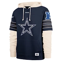 Men's '47  Navy Dallas Cowboys Split Zone Cornerback Duo Hoodie