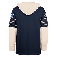 Men's '47  Navy Dallas Cowboys Split Zone Cornerback Duo Hoodie