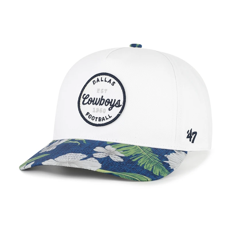 Men's '47 White/Navy Dallas Cowboys Beach Side Hitch Adjustable Hat